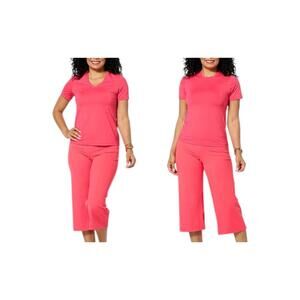 Joy Collection Women's Two Performance Tees w/ Headband Watermelon - Regular